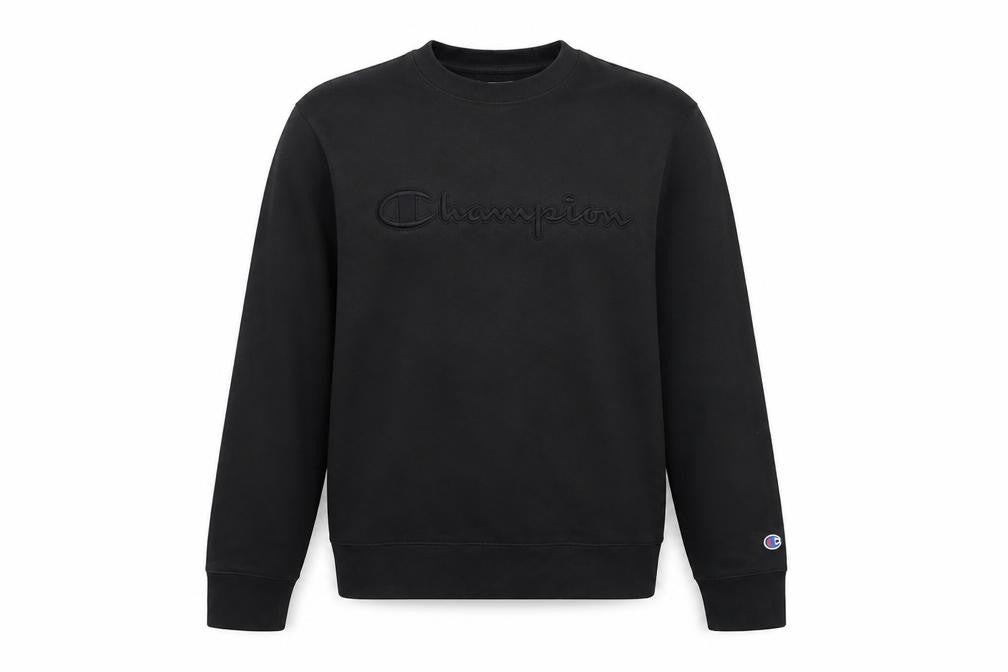 Mens UK M Regular Champion Black Pullover Sweatshirt