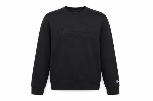 Mens UK M Regular Champion Black Pullover Sweatshirt