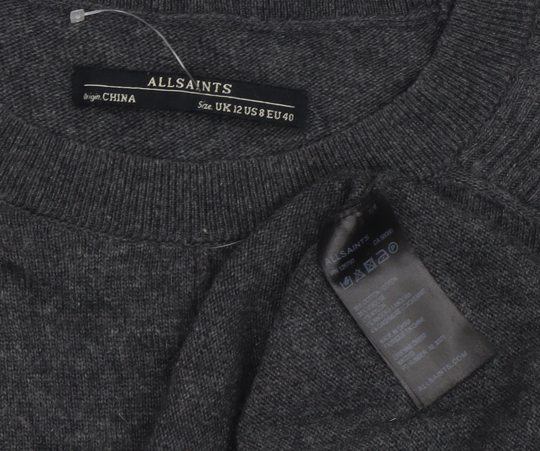 AllSaints Women's Grey Jumper Dress Size 12