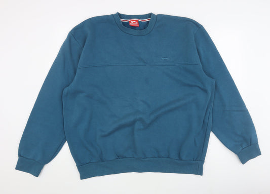 Slazenger Men's Blue Sweatshirt 2XL Pullover Crew Neck
