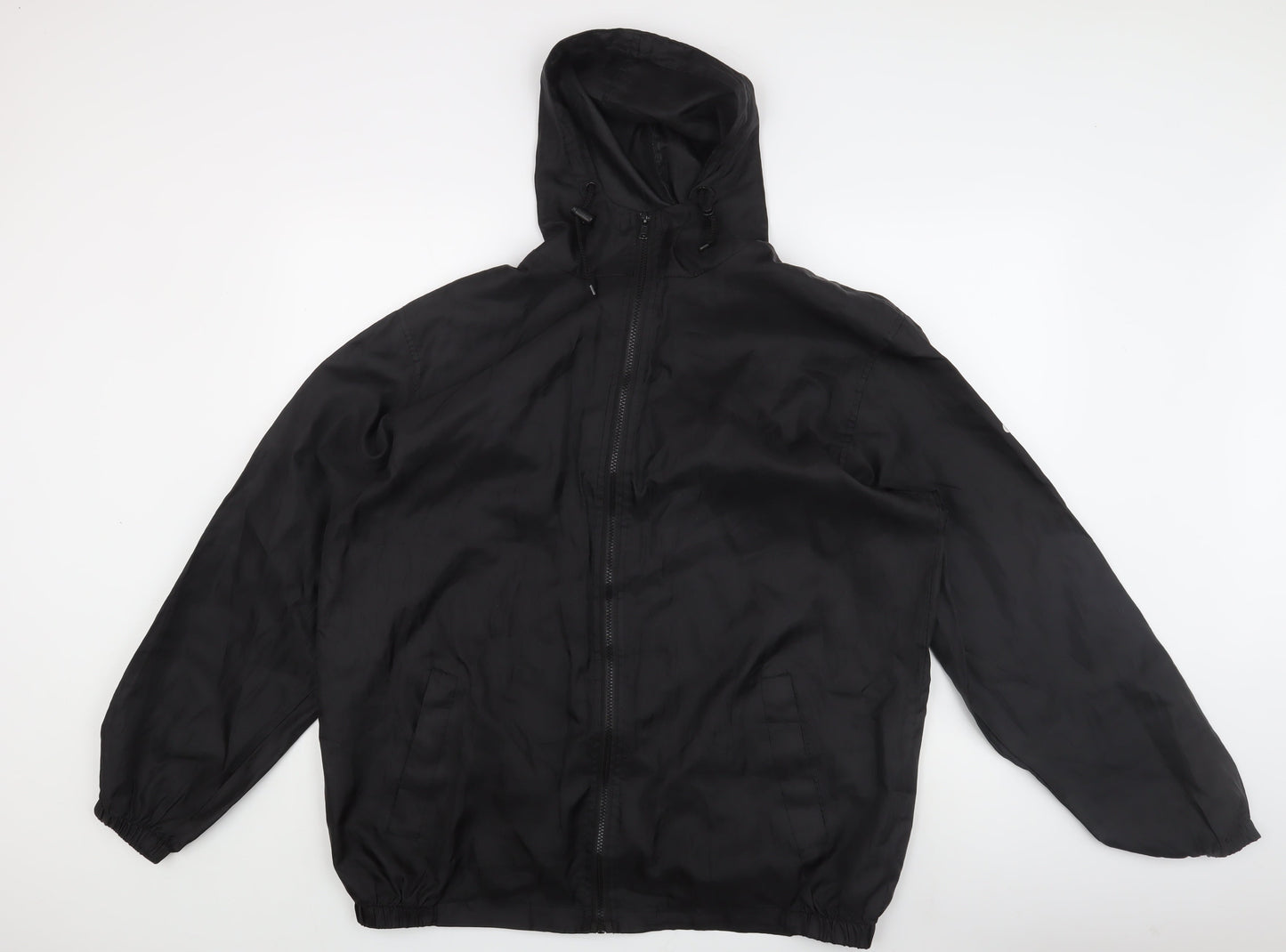 Cotton Traders Men's Black Windbreaker Jacket L