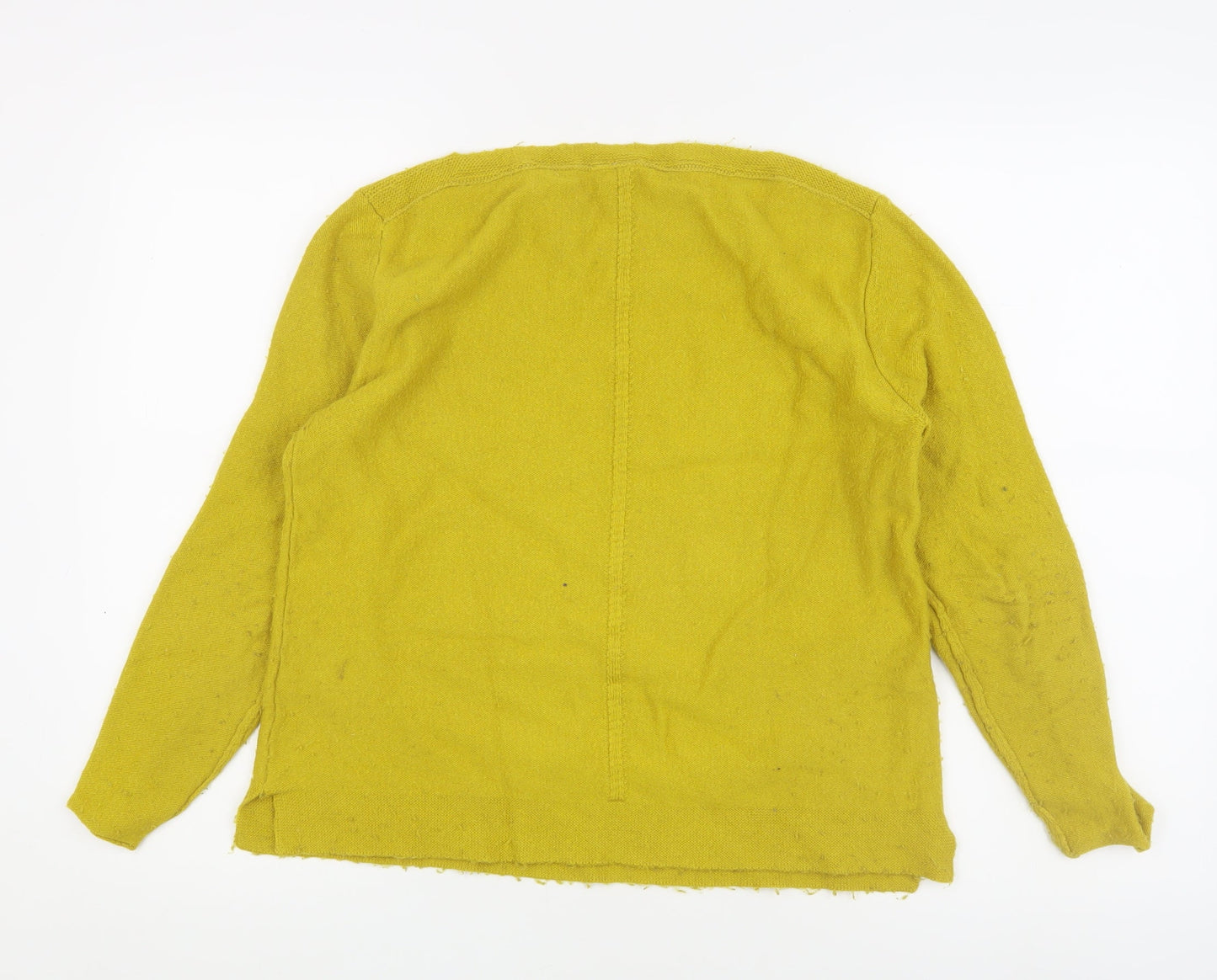 H&M Women's Yellow Sequin Pullover Jumper Size 10
