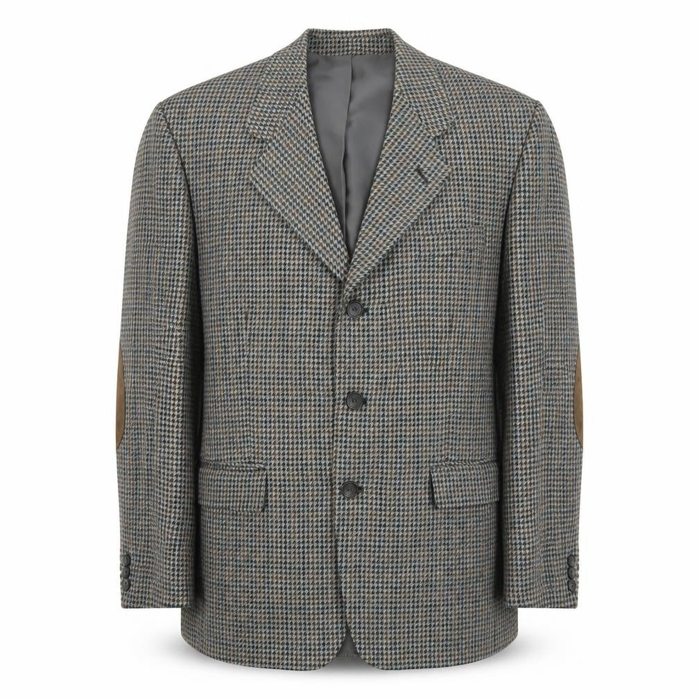 Mens 42 Chest Regular Dunn & Co Grey Three-Button Blazer
