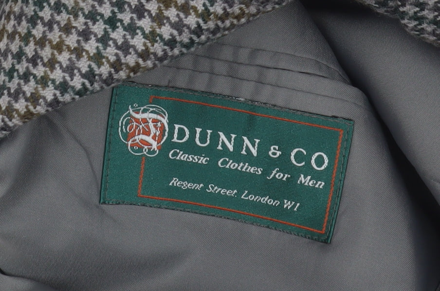 Dunn & Co Men's Grey Check Wool Blazer Size 42R
