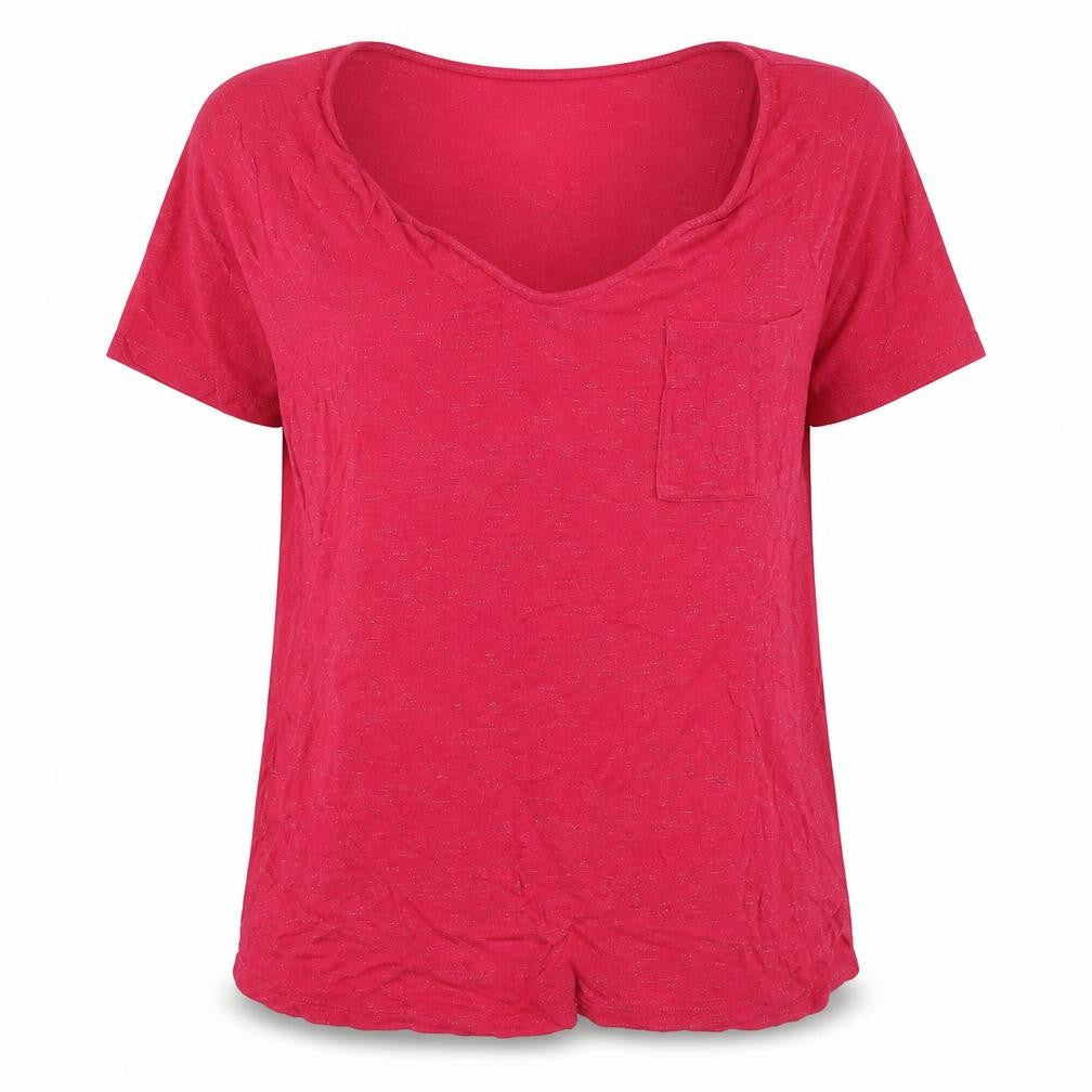 Monsoon Women's Red T-Shirt Size 12 - Casual Short Sleeve