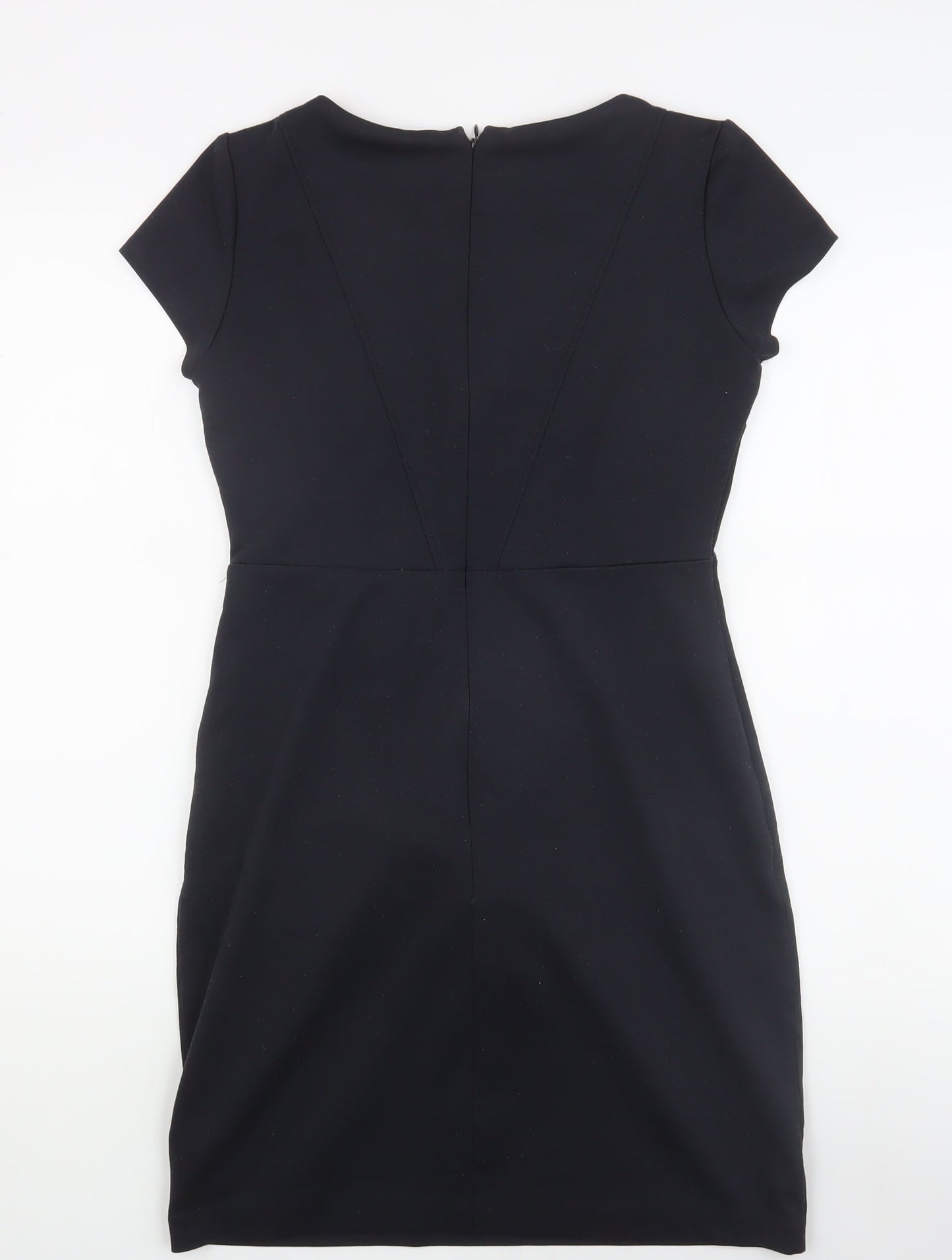 Basement Basic Women Black Size 12 Sheath Dress