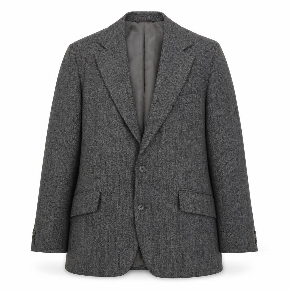 Mens 43 Chest Regular Dunn & Co Grey Two-Button Blazer