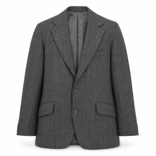 Mens 43 Chest Regular Dunn & Co Grey Two-Button Blazer