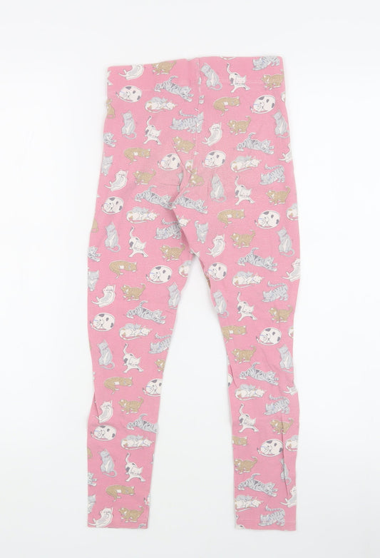 Boden Girls Pink Animal Print Leggings 8-9 Years