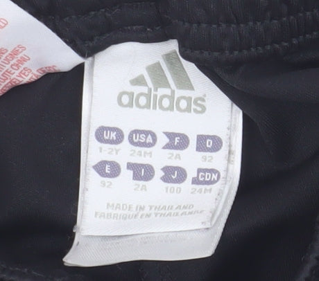 Adidas Boys Black Football Shorts, Size 2 Years