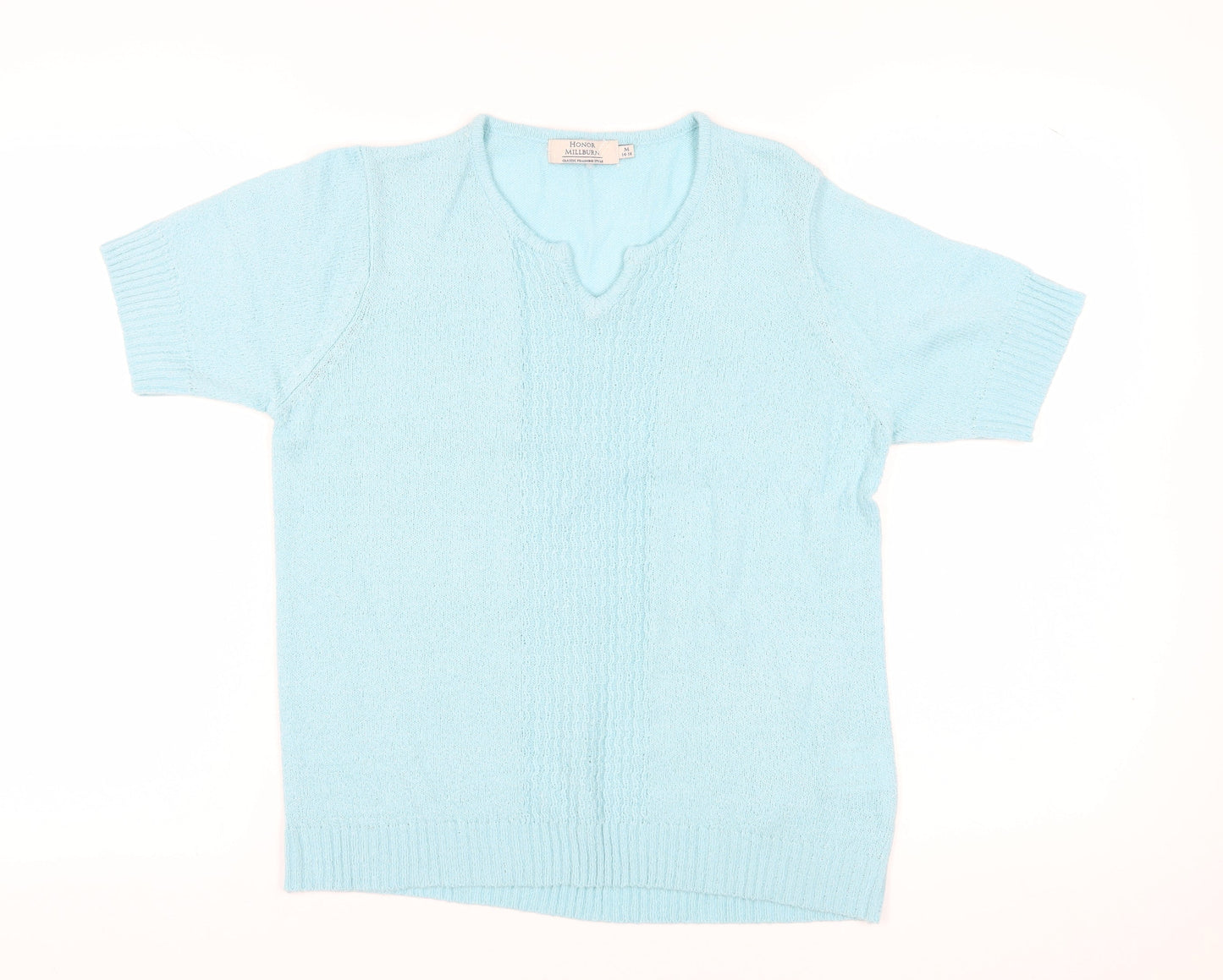 Honor Millburn Women's Blue V-Neck Pullover Jumper M