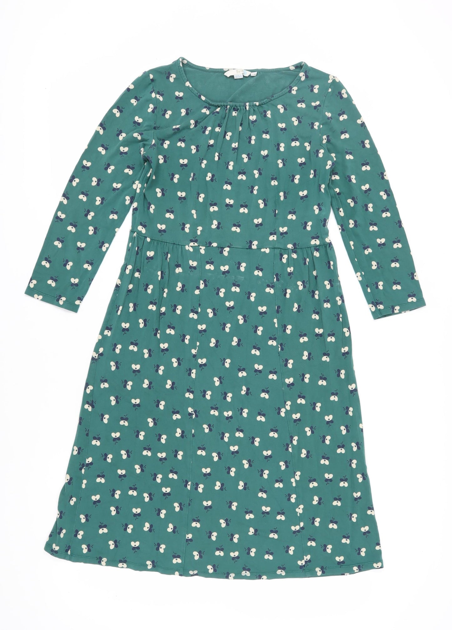 Boden Women's Green A-Line Midi Dress, Size 12