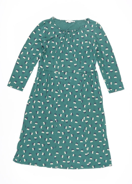 Boden Women's Green A-Line Midi Dress, Size 12