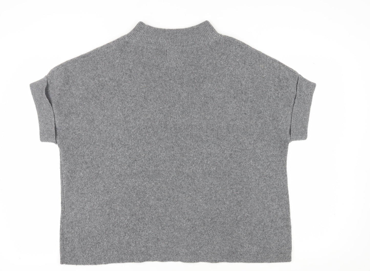 White Stuff Women's Grey Mock Neck Pullover Jumper L