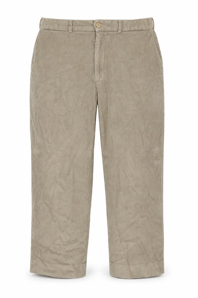 Front view of Marks & Spencer Beige Corduroy Trousers 42