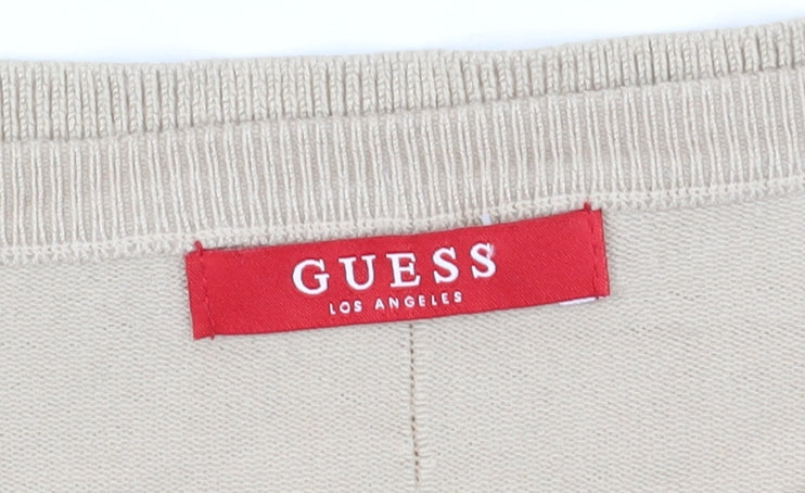 Guess Women's Beige Sequin Pullover Jumper XS