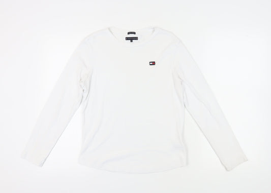 Tommy Hilfiger Unisex Kids White Long Sleeve T-Shirt