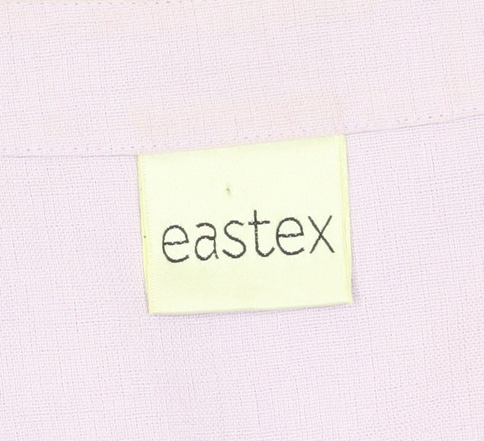 Eastex Women's Purple Button-Up Top, Size 16, Embroidered
