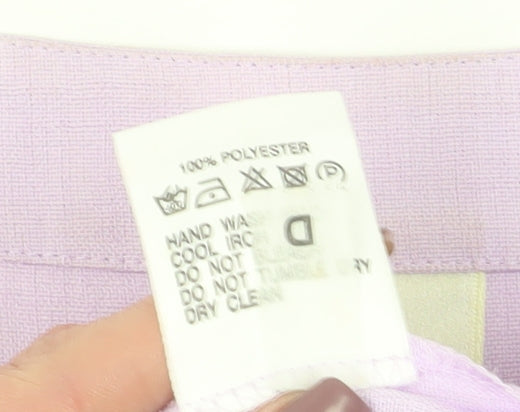 Eastex Women's Purple Button-Up Top, Size 16, Embroidered