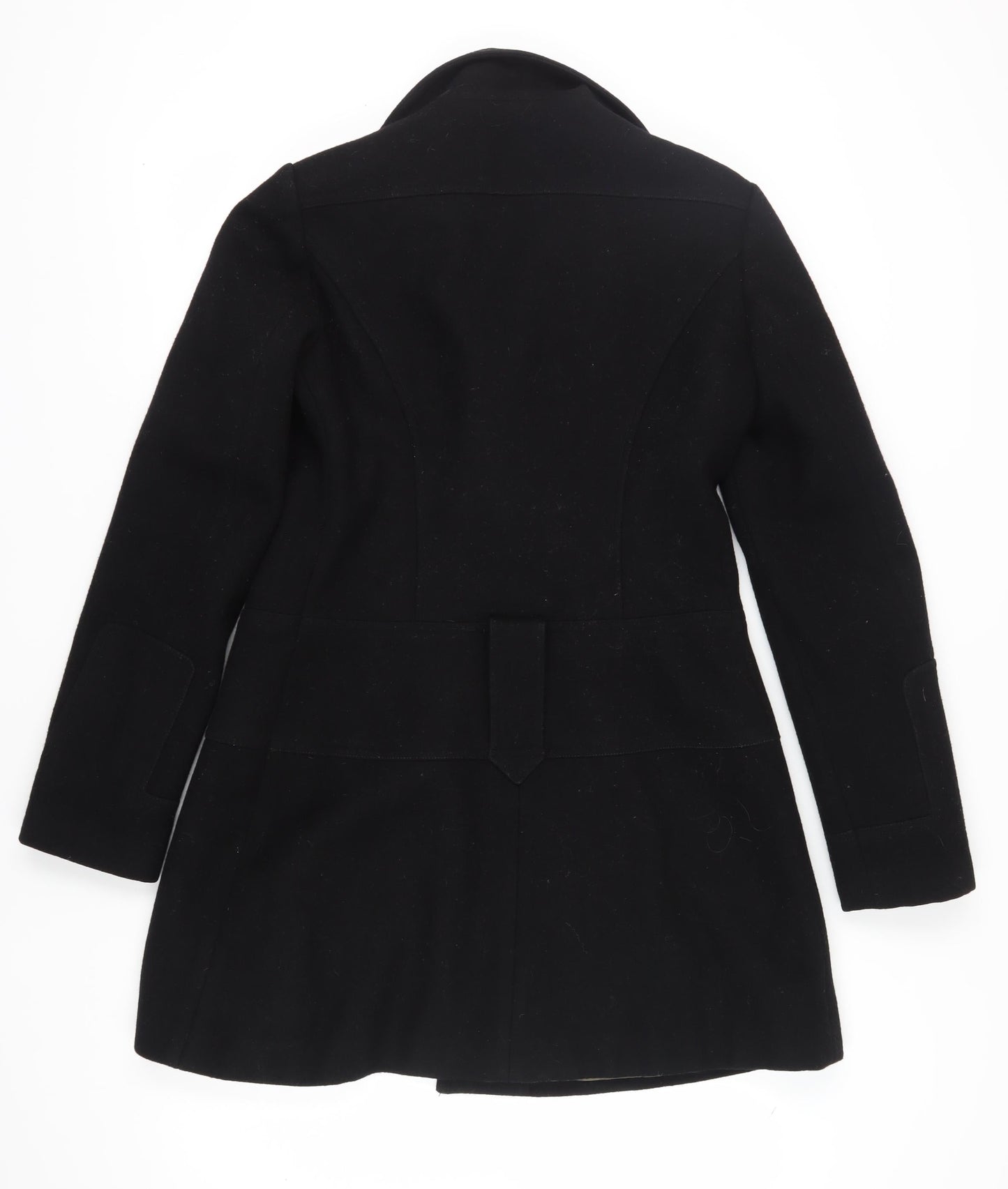 Guess Jeans Women's Black Wool Mid-Length Overcoat M