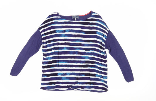 Joules Women's Blue Striped Knit T-Shirt XS