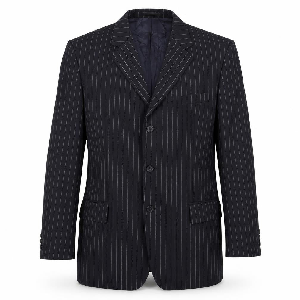Dehavilland Men's Black Pinstripe Blazer Size 42L