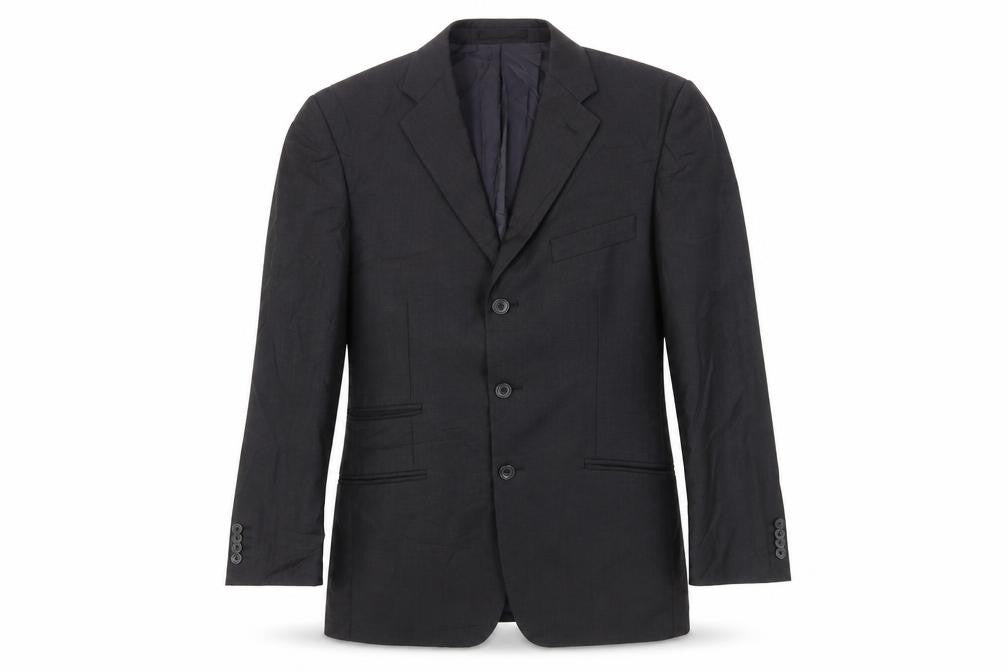 Mens 38 Chest Regular T.M.Lewin Black Three-Button Suit Jacket