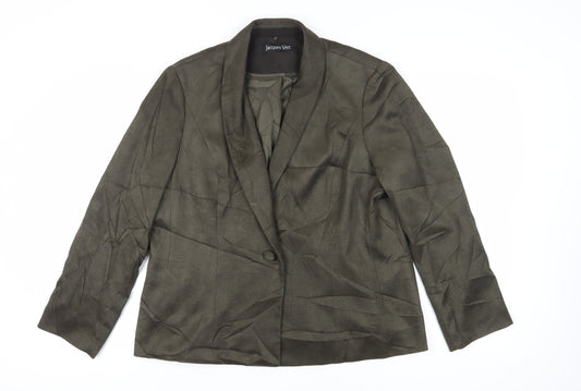 Jacques Vert Green Women's Blazer Size 20, Regular Fit