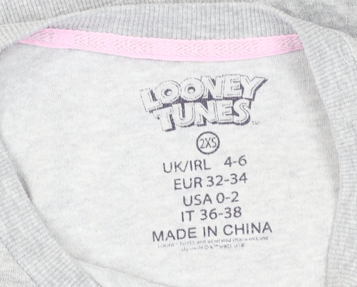 Teens UK 2XS Regular Looney Tunes Grey Pullover Sweatshirt