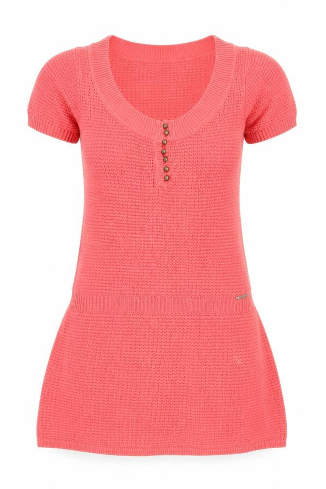 Animal Women's Pink Knit Dress, Size 10 - Short Sleeve
