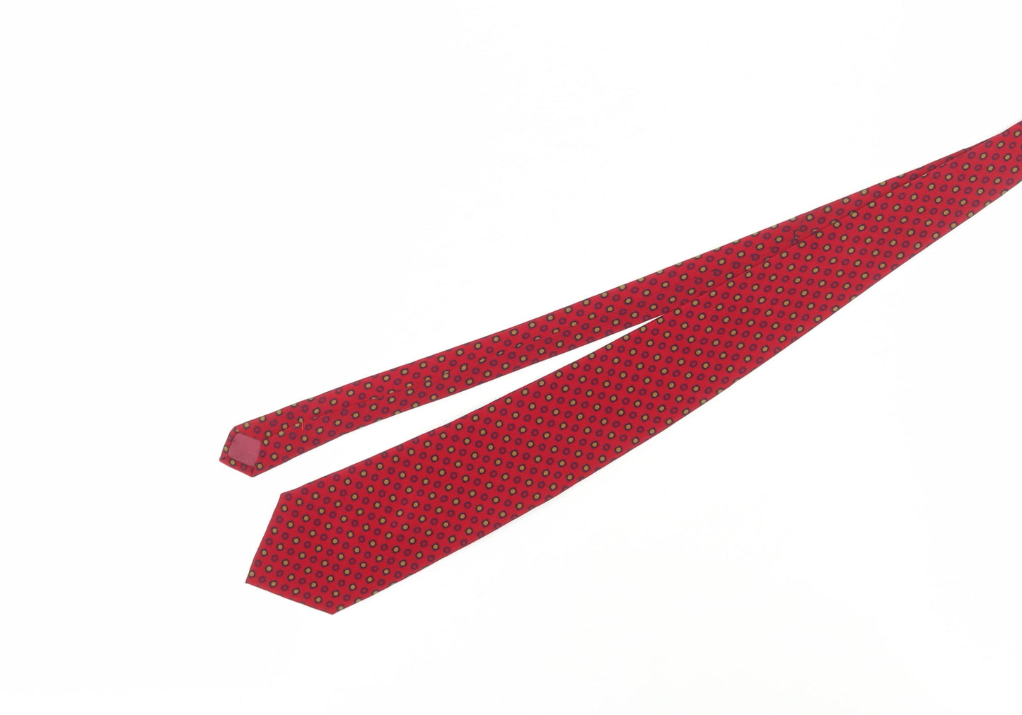 Roxy Men's Red Geometric Silk Tie, One Size