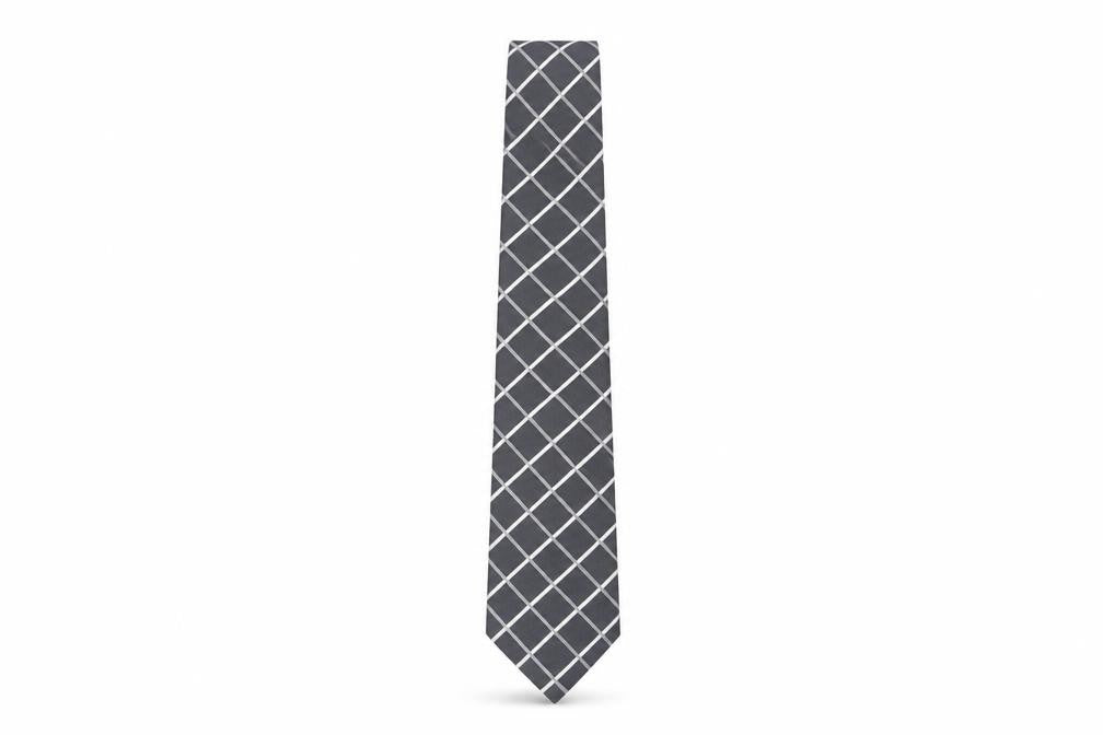 Jeff Banks Men's Black Check Silk Tie, One Size