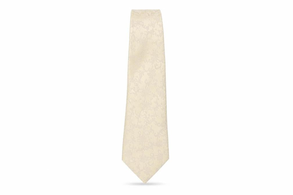Jeff Banks Beige Floral Men's Tie - One Size Polyester