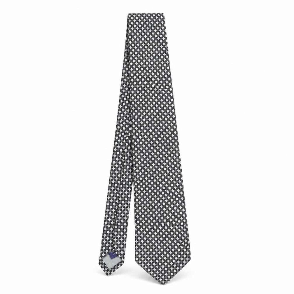 Jeff Banks Men's Designer Black Check Silk Tie