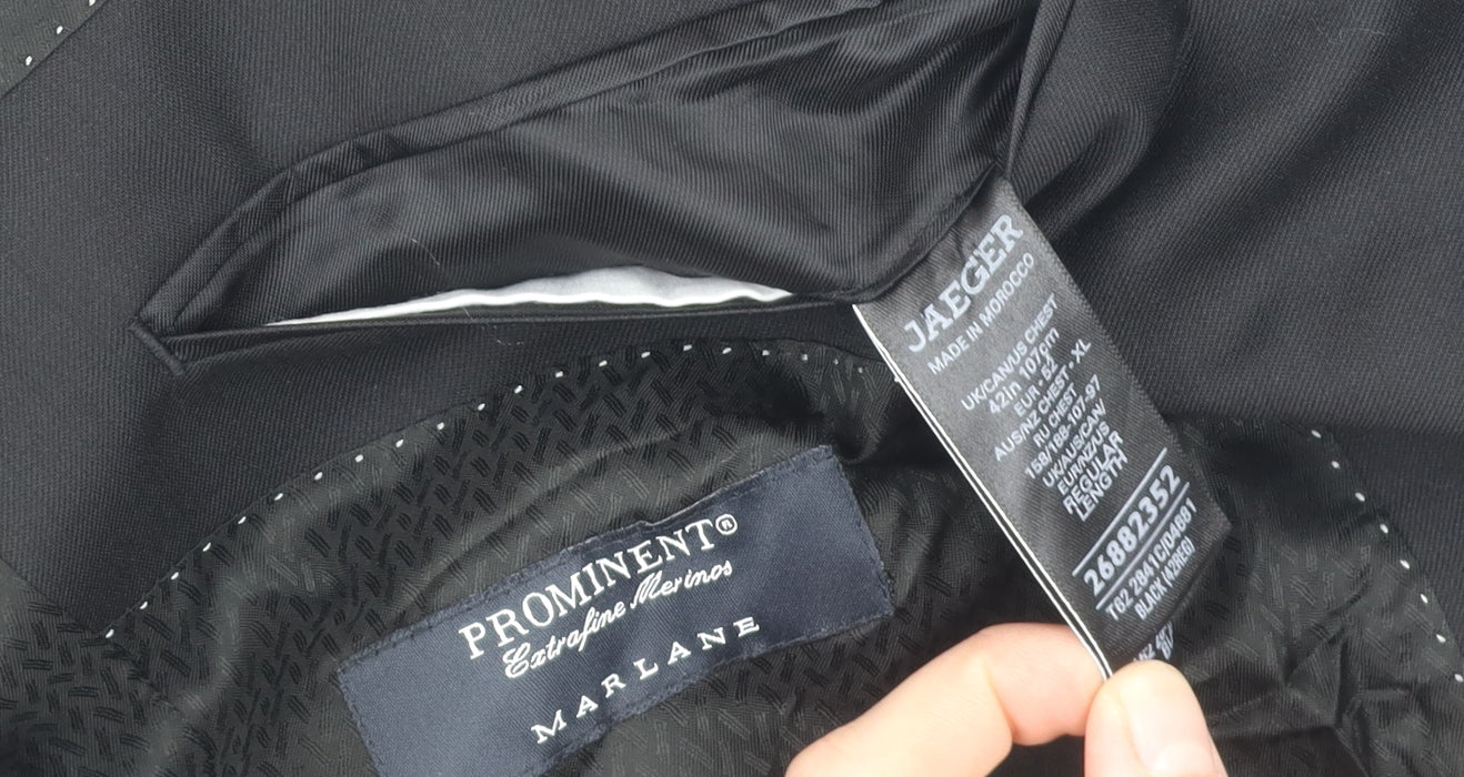 Jaeger Men's Black 42R Regular Blazer