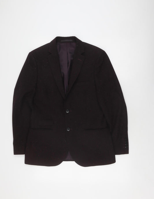 Moss London Men's Black Slim Fit Blazer 38