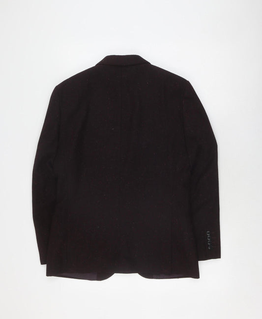 Moss London Men's Black Slim Fit Blazer 38