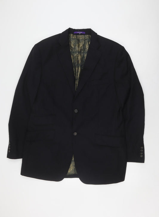 Ted Baker Men's Blue Striped Wool Suit Jacket 42R