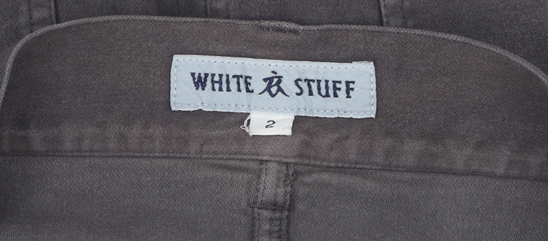 White Stuff Women's Grey Midi Pencil Skirt, Size 2