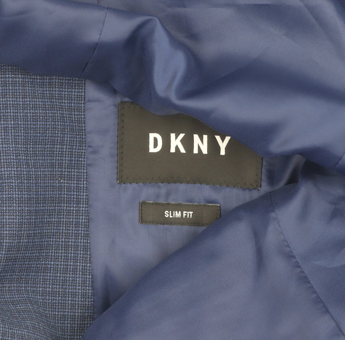 DKNY Moss Bros Men's Blue Slim Fit Blazer, Size 36R
