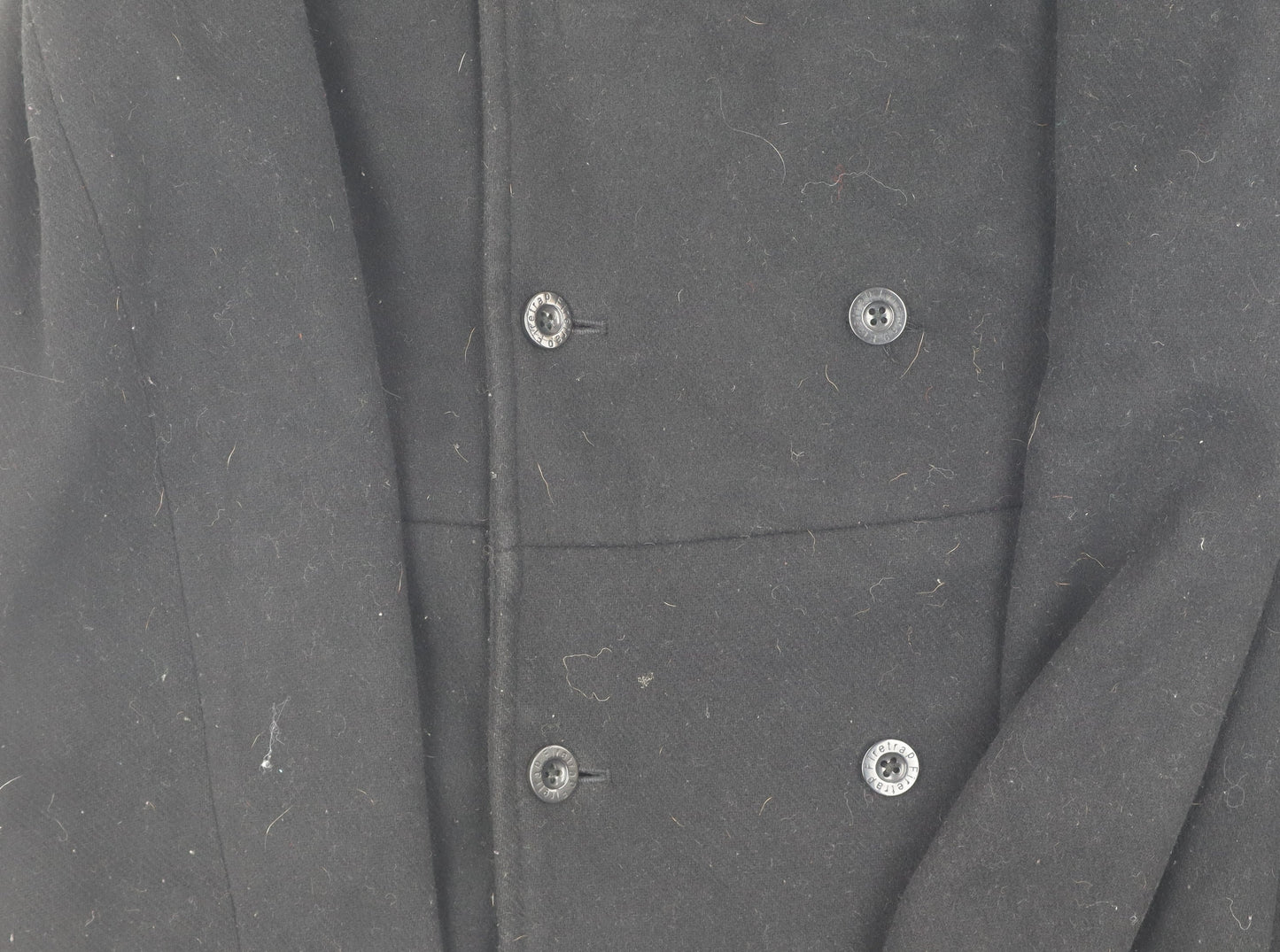 Firetrap Men's Black Pea Coat Lined Size L
