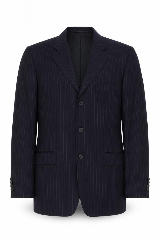 Mens 42 Chest Regular Pierre Cardin Blue Two-Button Blazer