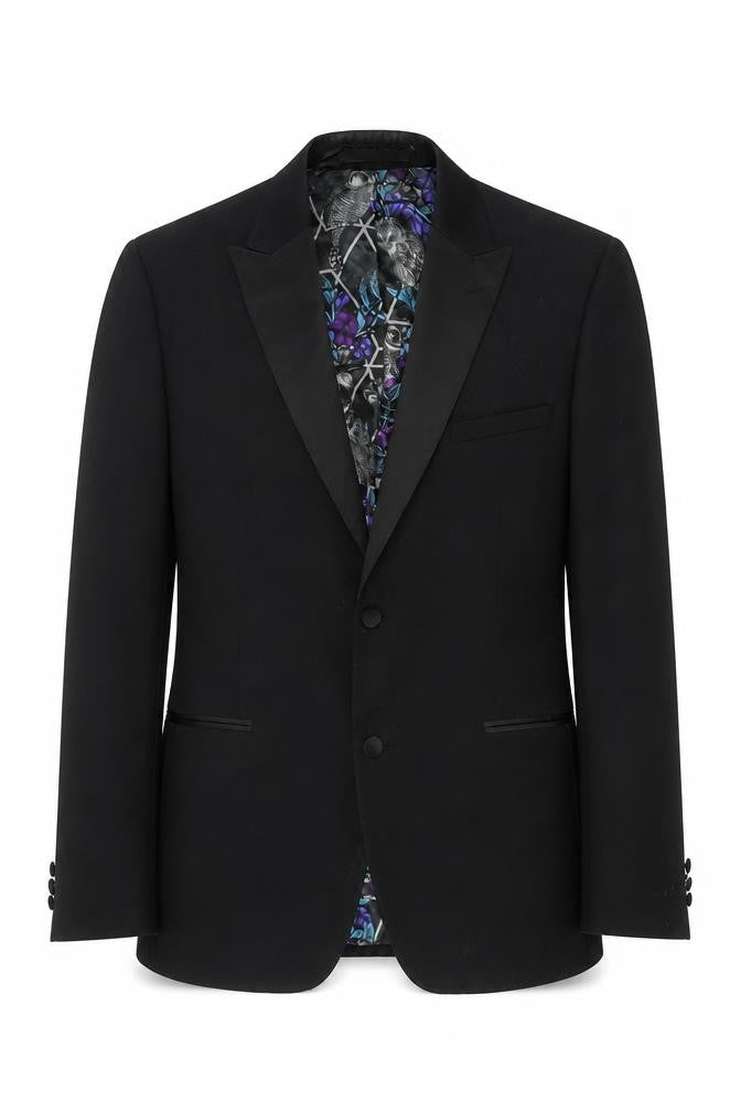 Mens 42 Chest Regular Ted Baker Black Two-Button Blazer