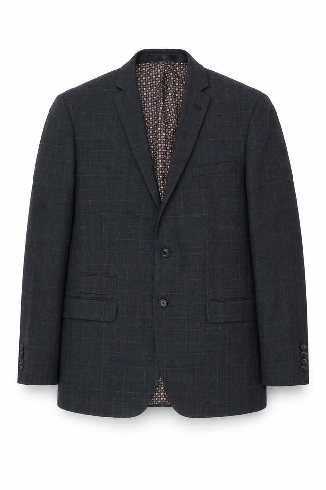 Mens 40 Chest Regular Racing Green Grey Two-Button Blazer