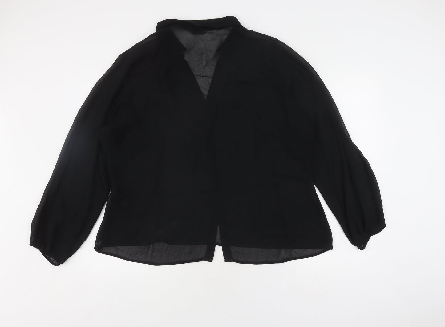 Marks & Spencer Women's Black Long Sleeve Blouse Size 22