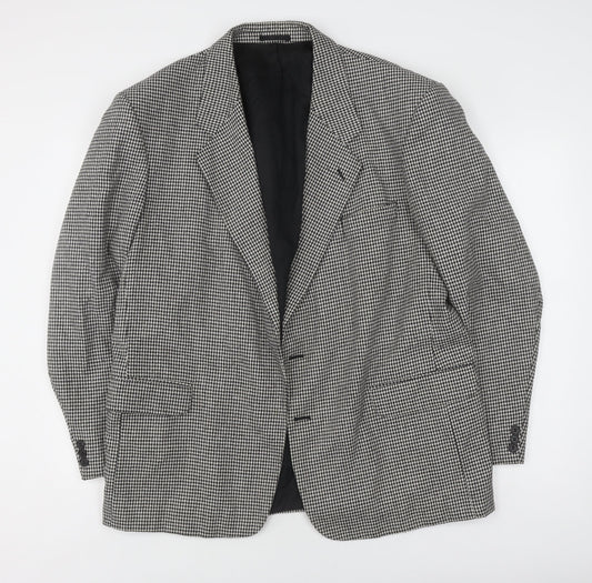 Quality Casuals Men's Grey Check Blazer, 44R, Classic