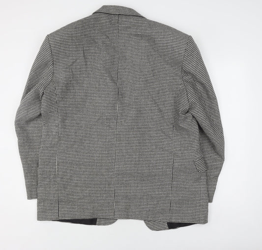 Quality Casuals Men's Grey Check Blazer, 44R, Classic