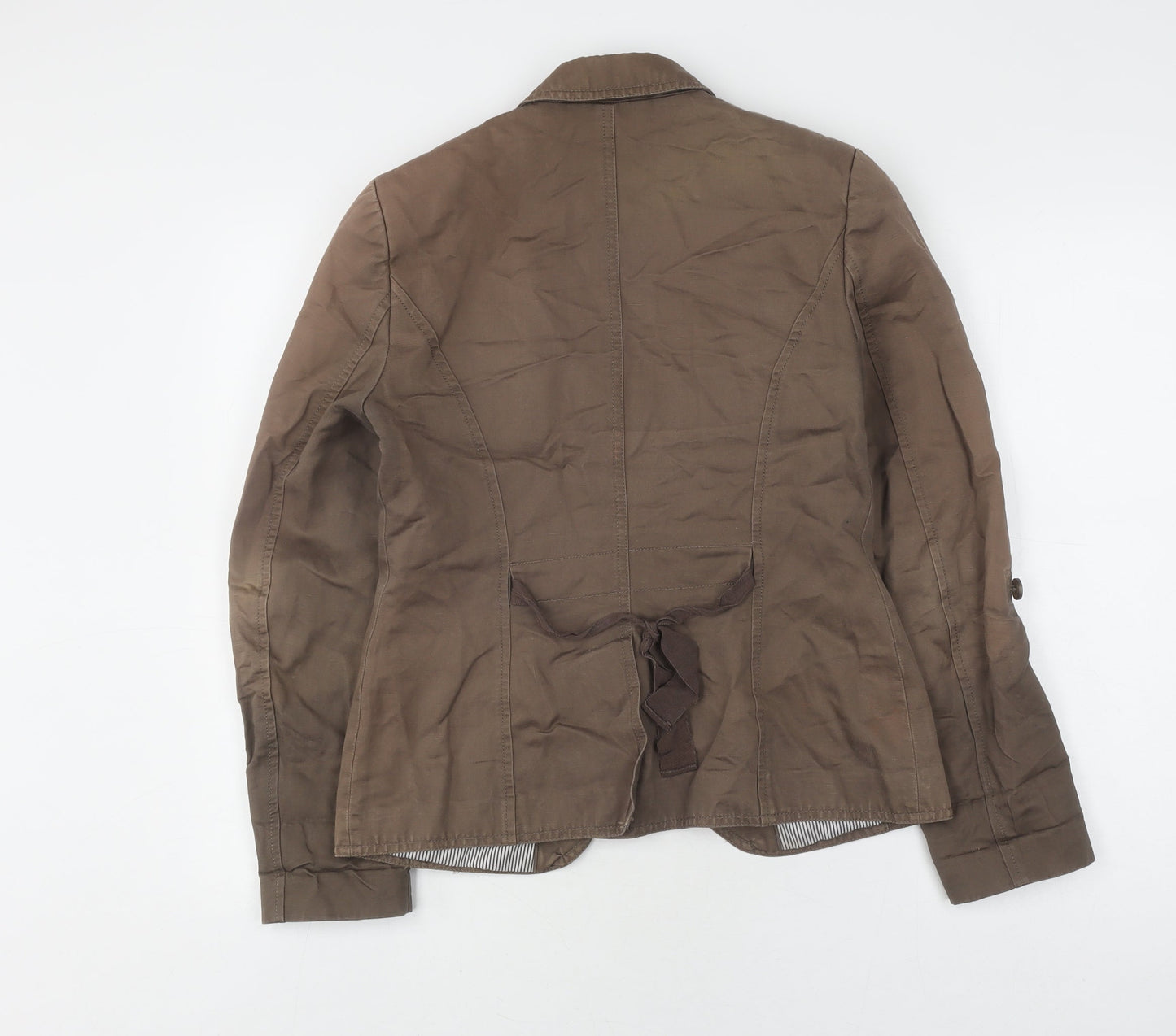 Next Women's Brown Blazer, Size 10, Mid-Length, Lined