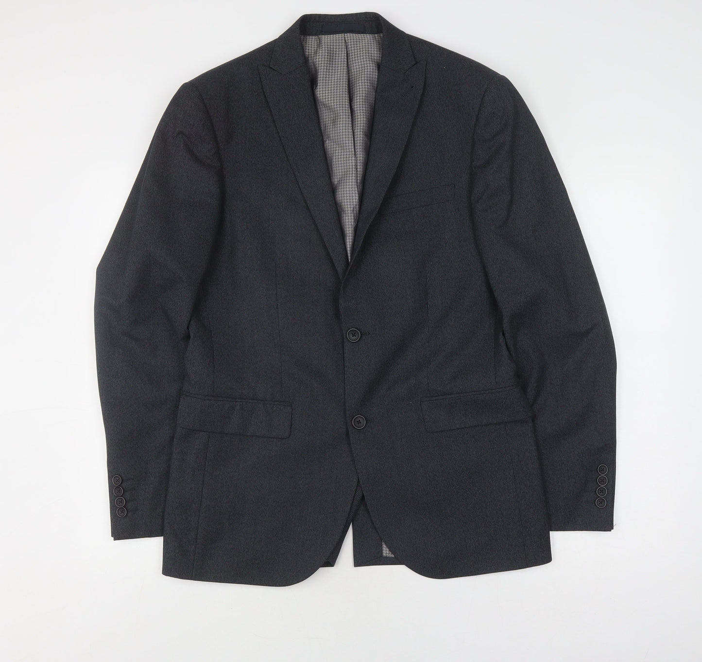 Next Men's Grey Suit Jacket, Size 38, Regular Fit