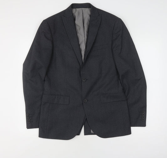 Next Men's Grey Suit Jacket, Size 38, Regular Fit